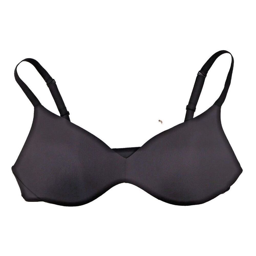 SKIMS Wireless Form Push Up Plunge Bra Color Onyx, Size 36DD